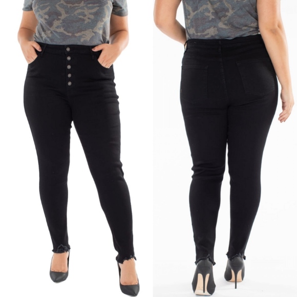 NWT KanCan Jeans Bianca Plus Size Black Skinny - Picture 1 of 6